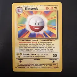 Pokemon Vintage Non-holo Rare Electrode Base Set 21/102 Wotc 1999 - Image 1