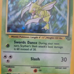Scyther Holo Jungle Set 10/64 Vintage 1999 Pokemon Card WOTC Rare - Image 2