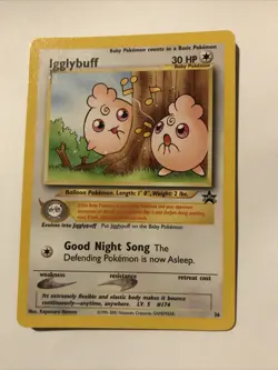 Igglybuff Black Star Promo #36 NM Pokemon WOTC - Image 1