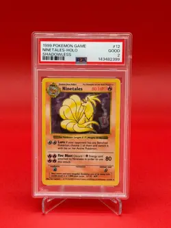 Pokemon TCG 1999 Shadowless Ninetales Holo 12/102 PSA 2 - Image 1