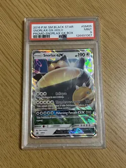 2016 POKEMON SM BLACK STAR PROMO SNORLAX GX BOX #SM05 SNORLAX GX-HOLO PSA 9 - Image 1