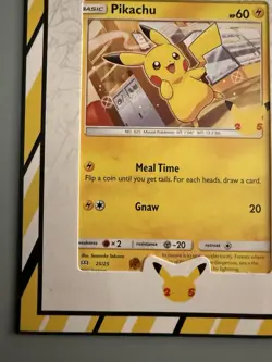 Pokemon Pikachu 25/25 Non Holo 25th Anniversary McDonalds Promo 2021 NM Framed - Image 4