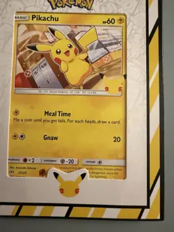 Pokemon Pikachu 25/25 Non Holo 25th Anniversary McDonalds Promo 2021 NM Framed - Image 5