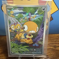Pokemon TCG Scraggy 138/086 Illustration Rare Holo SV White Flare Fresh Pull Nm - Image 1