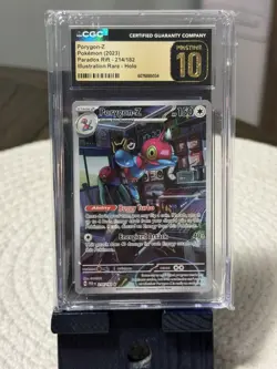 Pokemon 2023 Porygon-Z IR-Holo Paradox Rift #214 CGC PRISTINE 10 - Image 1