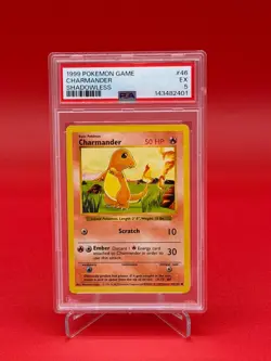 Pokemon TCG 1999 Shadowless Charmander 46/102 PSA 5 - Image 1