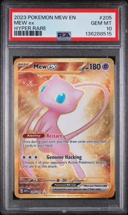 2023 POKEMON MEW EN-151 HYPER RARE #205 MEW EX PSA 10 - Image 1
