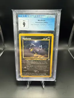 Pokemon Neo Genesis 24/111 Murkrow 1st Edition 2000 Rare CGC 9 Mint - Image 1
