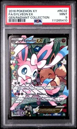 POKEMON SYLVEON EX 2016 XY GENERATIONS RADIANT COLLECTION #RC32 FULL ART PSA 9 - Image 1