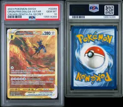 2023 POKEMON CROWN ZENITH SECRET #GG68 FULL ART/ORIGIN FORME DIALGA VSTAR PSA 10 - Image 2