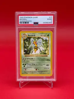 Pokemon TCG 1999 Shadowless Beedrill 17/102 PSA 2 - Image 1