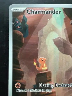 Pokemon Charmander 168/165 Scarlet & Violet 151 Illustration Rare (LP) - Image 2