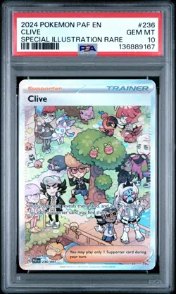 POKEMON 2024 CLIVE SPECIAL ILLUSTRATION RARE PALDEAN FATES #236 PSA 10 - Image 1