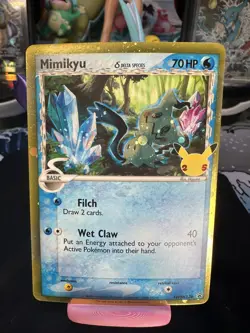 Pokemon TCG Mimikyu SWSH136 Delta Species 25th Celebrations Black Star Promo NM - Image 1