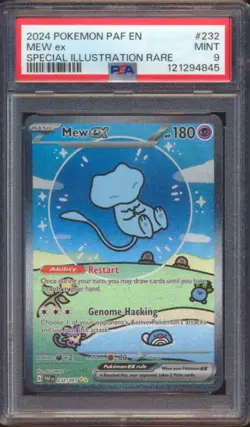 2021 POKEMON PALDEAN FATES MEW EX #232 SPECIAL ILLUSTRATION RARE SIR PSA 9! - Image 1