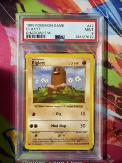 PSA 9 - Pokemon DIGLETT - Shadowless Base Set - 47/102 - Image 1