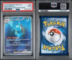 2023 POKEMON MEW EN-151 SPECIAL ILLUSTRATION RARE #200 BLASTOISE EX PSA 9 - Image 3