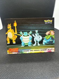 Pokemon TCG Round One Equals Defeat Pokemon Topps Mewtwo Strikes Back 26 - Image 1