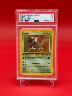 Pokemon TCG 1999 1st Edition Pinsir Holo 9/64 PSA 3 - Image 1