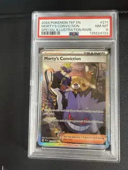 Pokemon Morty's Conviction Temporal Forces Special Illustration Rare Holo PSA 8… - Image 1
