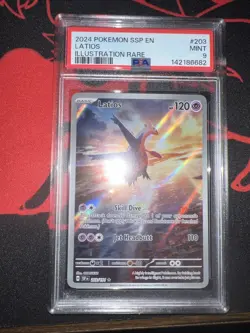 Pokemon TCG Latios 203/191 S&V Surging Sparks PSA 9 Mint - Image 1