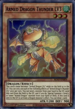 Yu-Gi-Oh! Armed Dragon Thunder LV3 Super Rare BLVO-EN004 - Image 1