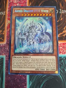 Yu-Gi-Oh! TCG Armed Dragon LV10 White SGX4-ENE01 Secret Rare 1st Edition NM - Image 1
