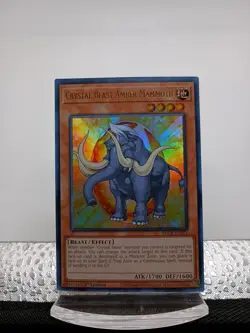 3x Yugioh Crystal Beast Amber Mammoth BLCR-EN051 Ultra Rare 1st Ed (NM!) - Image 1