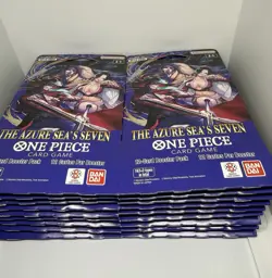 One Piece OP-14 The Azure Sea’s Seven Sleeved Booster Pack Lot of 18 Sealed ENG - Image 1