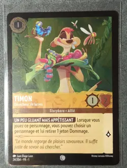 LORCANA FR Card - Chapter 1 24/204 Timon - ✨FOIL✨New - Image 1