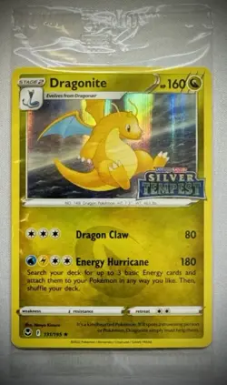 Pokemon TCG Dragonite (Silver Tempest Stamped) 131/195 Holo Promo Card SEALED - Image 1