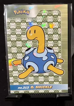 Rare Pokemon Shiny Full Art #213 Shuckle Low Pop Cracked Ice Holo Card ⭐ - Image 1