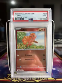 PSA 9 VULPIX REVERSE HOLO 019/132 MEGA EVOLUTIONS POKEMON CARD - Image 1