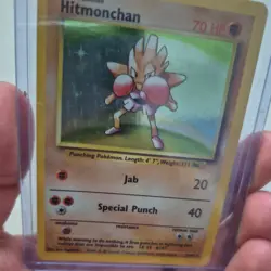 Hitmonchan Holo Base Set 7/102 Vintage 1999 Pokemon Card WOTC Rare - Image 5