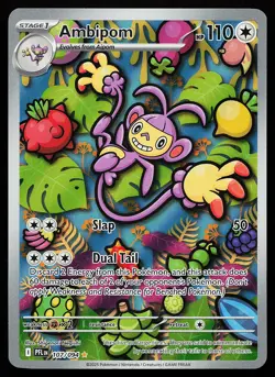 Ambipom 107/094 Holo Illustration Rare Phantasmal Flames Pokemon Card - Image 1