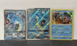 Pokemon Gyarados GX + full art 101/111 ultra rare holo cards Crimson invasion - Image 1