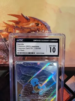 Squirtle 170/165 Sv2a: Pokemon Card 151 Holo (Japanese) CGC 10 - Image 2