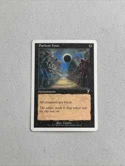 Magic the Gathering MTG 2001 7th Edition Card -- Darkest Hour 128/350 - Image 1
