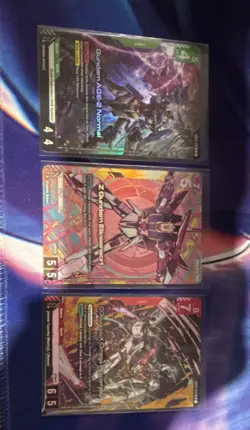 Bandai Gundam Card Game Lot 3 Cards S003 S010 S014 AGE2 Normal Z Gundam GoumuuXX - Image 1
