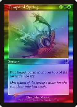 Temporal Spring FOIL Apocalypse PLD Blue Green Common MAGIC MTG CARD ABUGames - Image 1