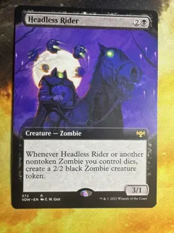 Headless Rider (Extended Art) Innistrad: Crimson Vow Regular Near Mint MTG - Image 1