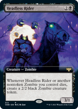 Light Play x 1 Headless Rider - Foil - Extended Art Innistrad: Crimson Vow Varia - Image 1