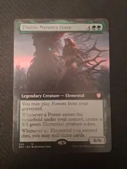 Titania, Nature's Force (Extended Art) MISPRINT Ink Err. Near Mint MTG Commander - Image 1