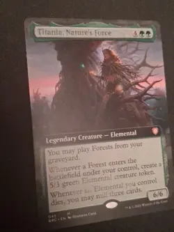 Titania, Nature's Force (Extended Art) MISPRINT Ink Err. Near Mint MTG Commander - Image 2