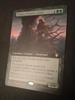 Titania, Nature's Force (Extended Art) MISPRINT Ink Err. Near Mint MTG Commander - Image 3