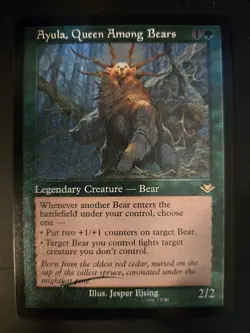 Ayula, Queen Among Bears NM FOIL RETRO ETCHED Modern Horizons 2 MTG FREE SHIP - Image 1