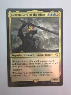 FOIL MTG Sauron, Lord of the Rings Commander: The Lord of the Rings - NM - Image 1