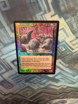 MTG Foil Ravenous Rats HP Urza's Destiny - Image 3