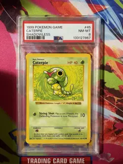 Pokemon Card - PSA 8 Caterpie Base Set (Shadowless) 45/102 Common - Image 1