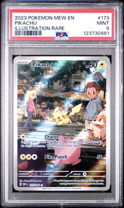 2023 POKEMON MEW EN-151 ILLUSTRATION RARE #173 PIKACHU PSA 9 - Image 1